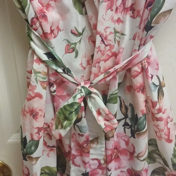 SHOW ME YOUR MUMU Floral Kimono Robe - Pink, Green, And White Size O/S - Picture 4 of 10